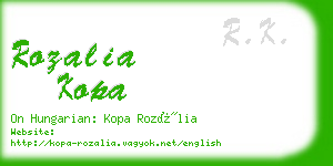 rozalia kopa business card